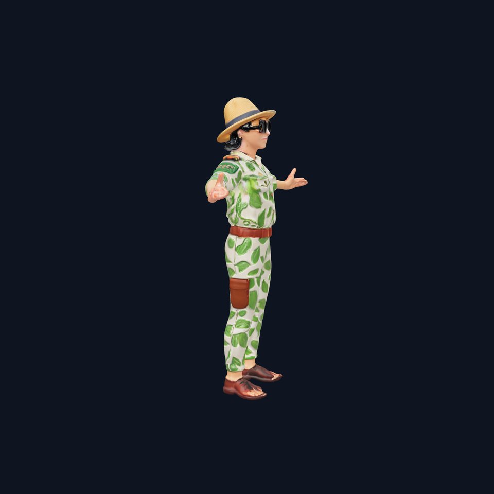 Jungle Explorer Rigged and Animated D Character Model